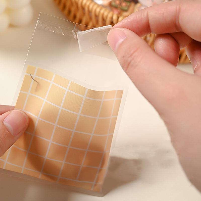 100Pcs/Lot Plastic Cartoon Cookie And Candy Bags Self-Adhesive Gift Bag For Wedding Party Supplies Biscuit Packaging Bag