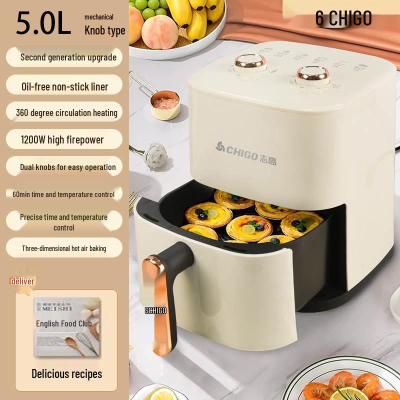 Large Capacity Drawer Air Fryer with Smart Safety Protection