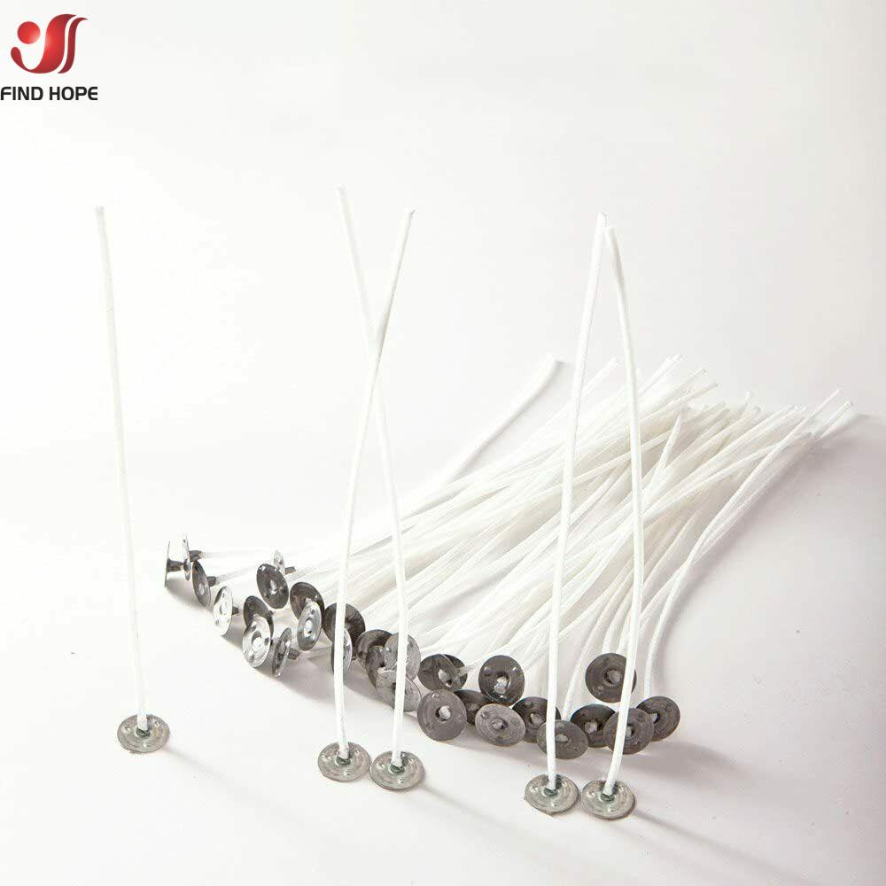 100Pcs Candle Wicks 2.5/9/15/20cm Smokeless Wax Pure Cotton Core For DIY Candles Making Pre-Waxed Wick Handmade Material Tools