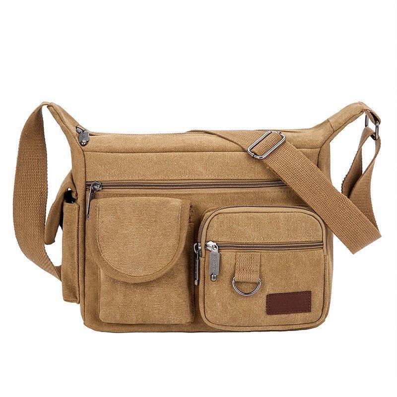 

Men s Multi-Pocket Canvas Shoulder Bag