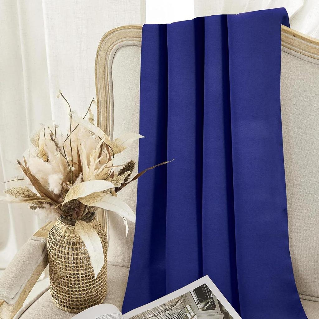 Polyester 100% Verdunkelnd Einfarbig Lange Türvorhänge|100% Raumverdunkelung| Verdunkelnde Lange Türvorhänge| 9 Fuß |2er-Set| Einfarbiges Design |