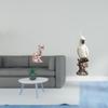 Cat Parrot Statue Decorative Figurine Animal Sculpture Resin Art Craft Ornament for Fireplace Desk