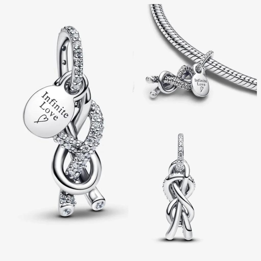 Colorful Full Diamond Charms Copper Heart Blooming Rose Round Beads Pendant Fit Original Bracelets Necklace Jewelry