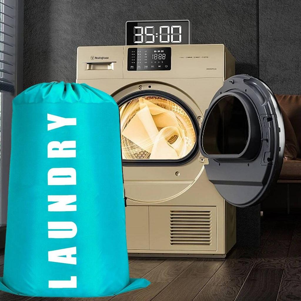 1 Pezzo - Sacchetto per Bucato in Nylon a Forma di Sorriso, Lavami, Borsa da Viaggio per Organizzazione, Lavabile in Lavatrice, Organizer per Vestiti Sporchi, Sacchetto con Coulisse per Lavare