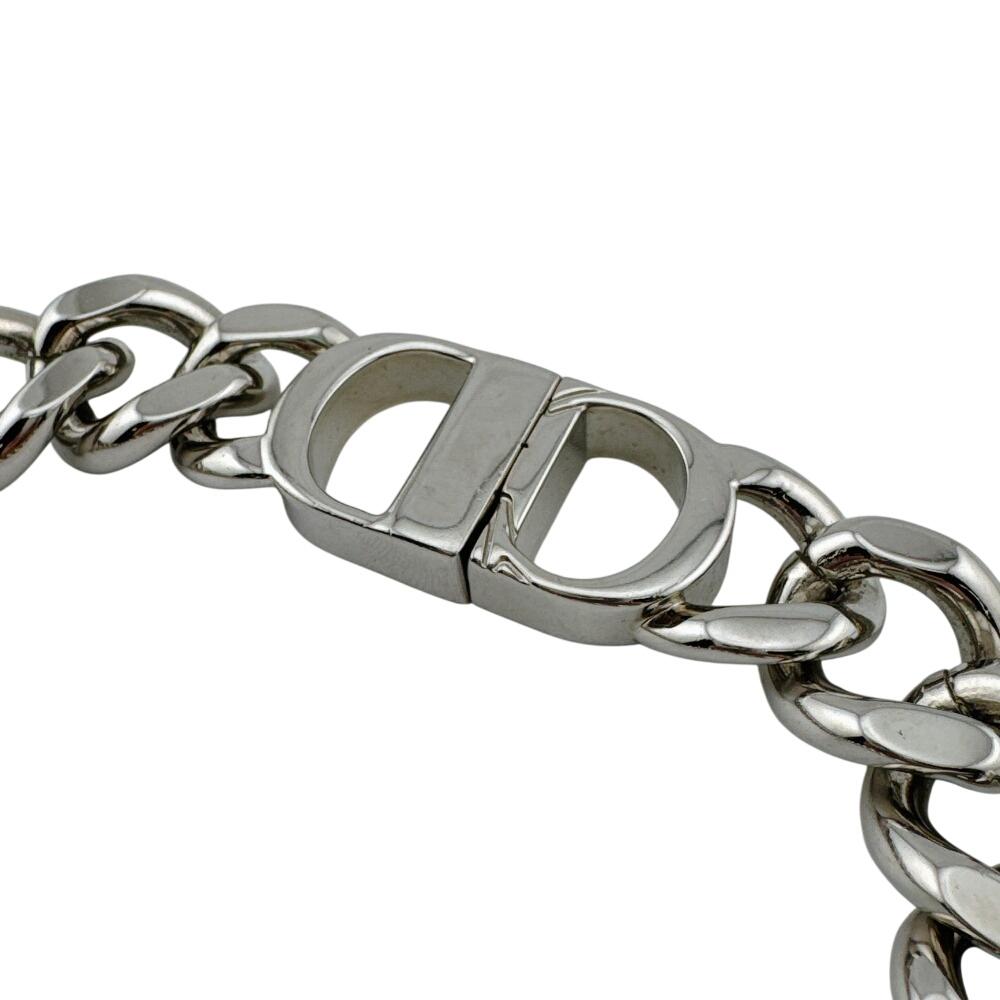 Dior Kihei Sterling Silver CD Icon Chain Link Necklace Silver Sterling Silver Used