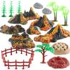 Simulation Dinosaur World Volcano Model Doll Volcano Scene Theme Static Tabletop Ornament Toy