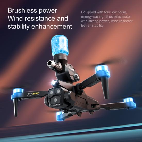 2.4GHz Remote Control Drone with 8K Three Cameras Brushless Motor Aerial Photography