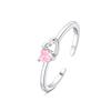 Ring [Pure Silver·Original Design] Double Love Open Ring, Temperament and High-end Original First Release, Ins Style Love ZJYJZ-YS-160