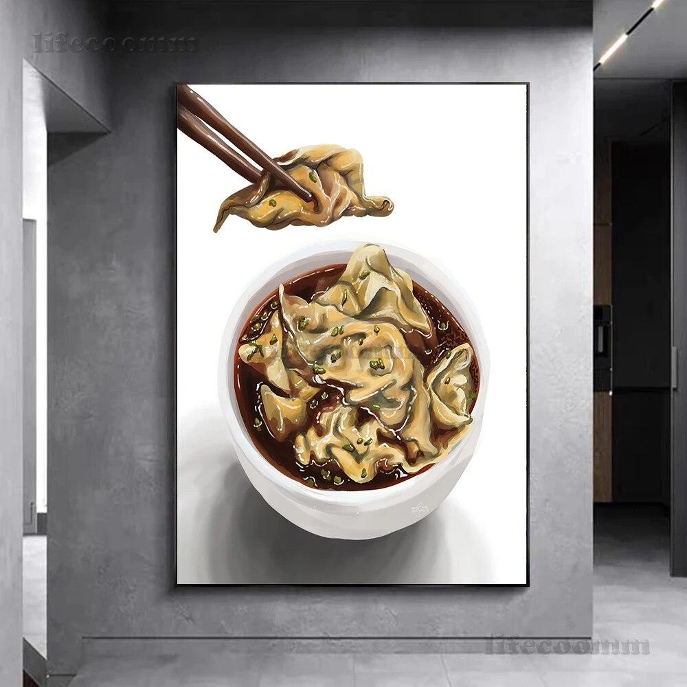 Sunn frokost Kunstplakat Dekorasjon Mat Foto Kunst Veggmaleri For Restaurant Kjøkken Dekor Plakat og trykk Ingen ramme