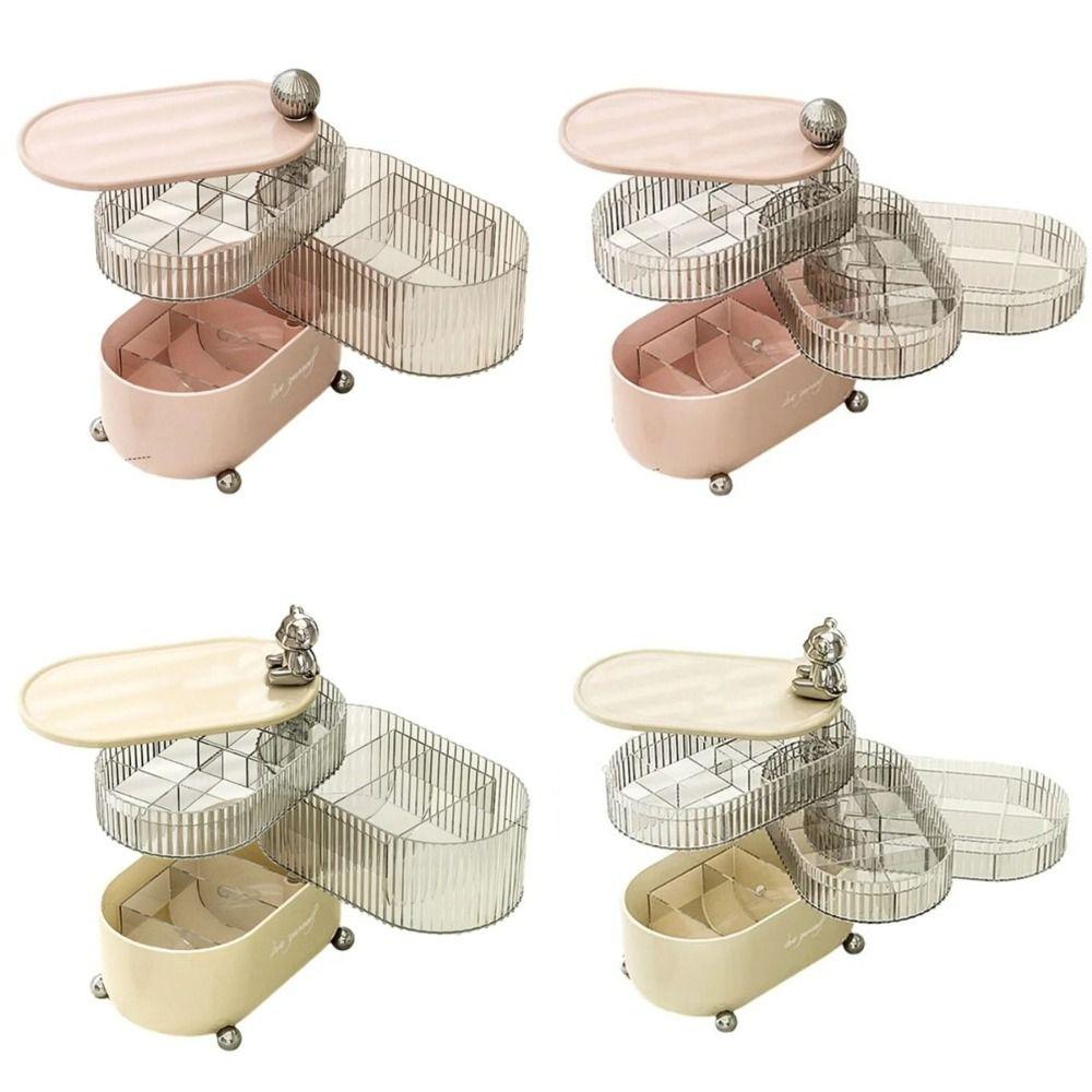 

Пыленепроницаемый контейнер для хранения с крышкой, прозрачный органайзер для макияжа, прочный футляр для косметики, кисточки