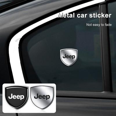 1Pcs 3D Metal Auto Door Shield Emblem Car Body Badge Sticker Styling for Grand Cherokee Wrangler Renegade Compass Patriot Liberty