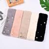 Women's Korean Style Imitation Rex Rabbit Fur Scarf - Versatile Autumn & Winter Thick Warm Pearl Cross Neck Warmer.