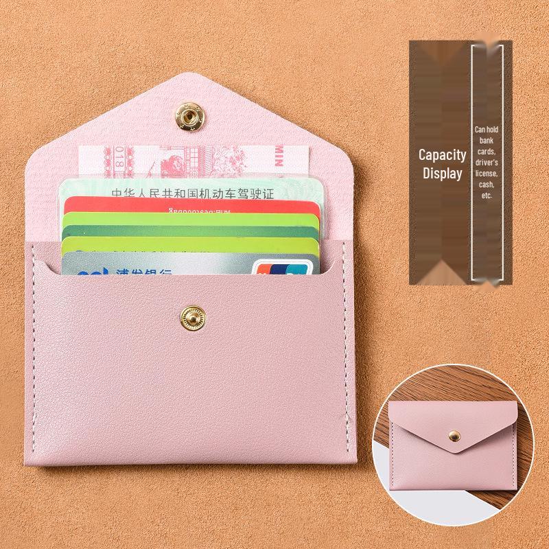 Women's Ultra-Thin Card Holder & Coin Purse Keychain - Compact Multifunctional ID & Business Card Organizer