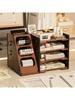 Desktop Storage Box, Office Desk File and Stationery Storage Rack, Cosmetics and Skincare Products Storage Cabinet