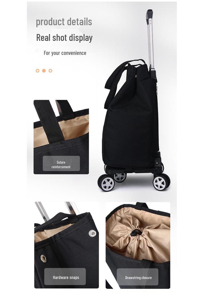 Lightweight Folding Insulated Shopping Cart for Groceries and Home