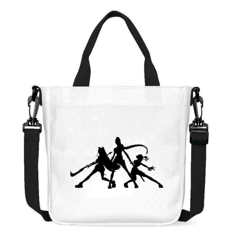 KPop Demon Hunters Crossbody Bags Women Rumi Mira Zoey Purple Handbag Girls Travel Shopping Canvas Shoulder Bag for S Kid Friendly Entertaining Fun