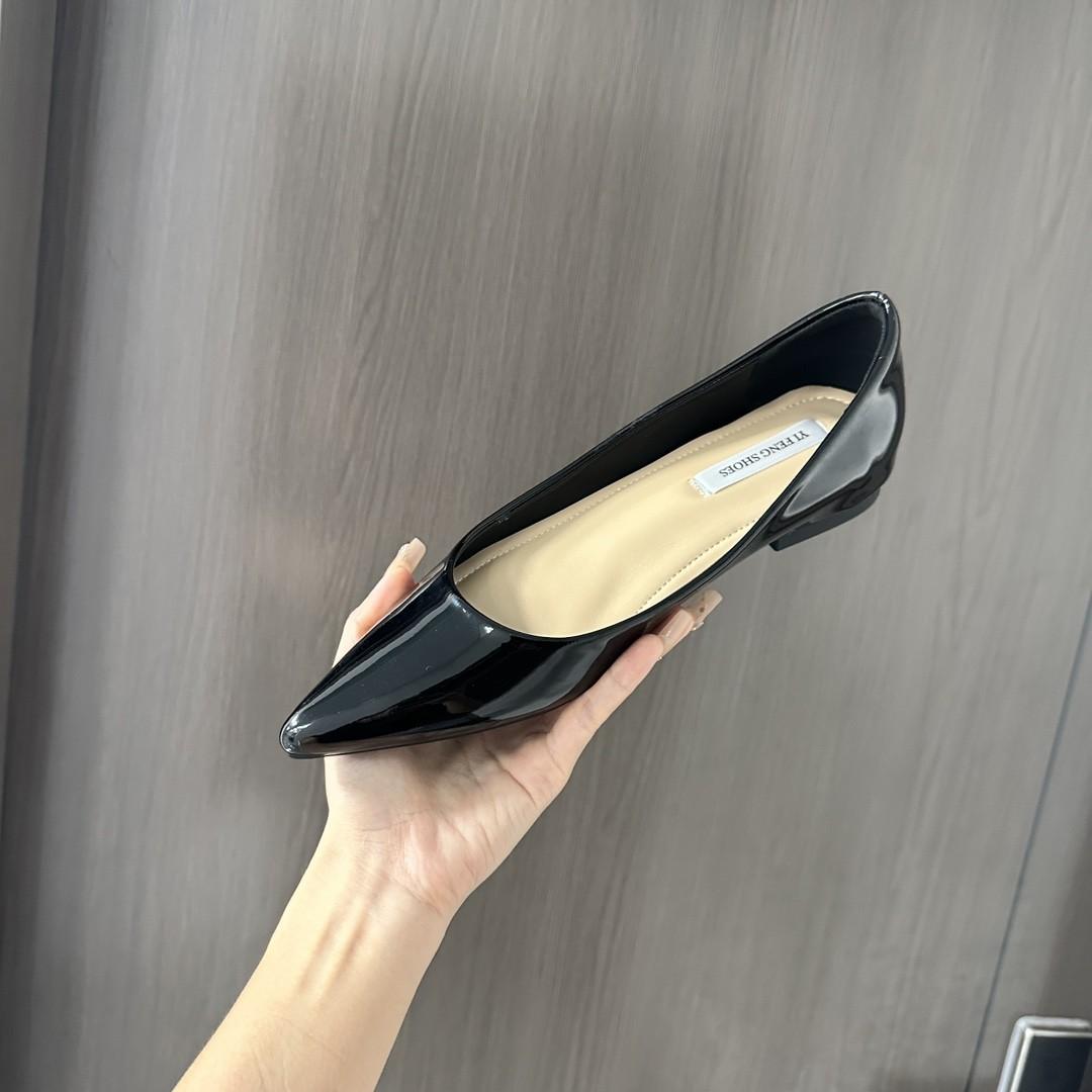 

Nude light mouth height increase 3cm sexy pure desire single shoes open toe sewn pointed flat shoes versatile commuter women s single shoes 40 чёрный