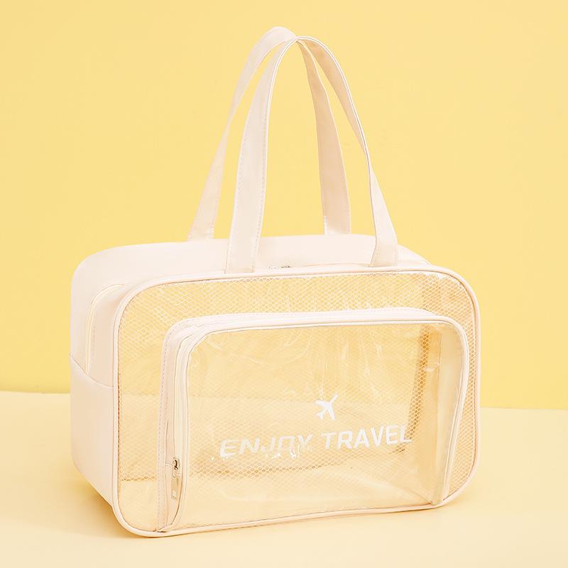 Waterproof Fitness Travel Bag - Large Capacity, Wet/Dry Separation, Thickened Transparent Portable Handbag