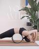 Chelien Yoga Wheel Foam Roller 33cm x 13cm Ring Fitness Flexible Cork Wood Grain Inner (Simple + Wheel)