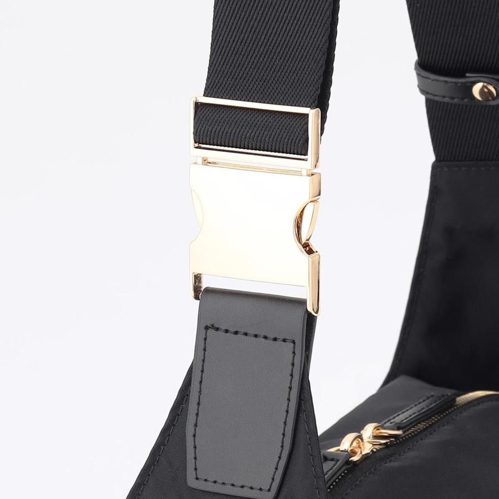 Labagagery Metal Buckle Box Shoulder Bag, SS Size, B008501, Black (10)