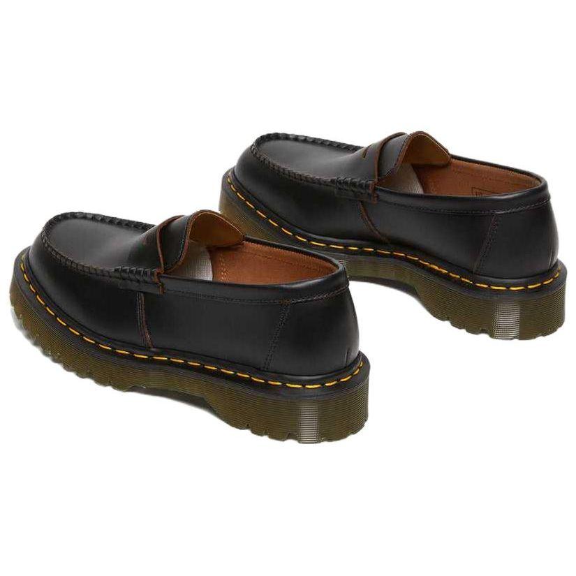 Dr. Martens Leather Comfortable Commuting Platform Shoes Unisex Shoes Black 27826001