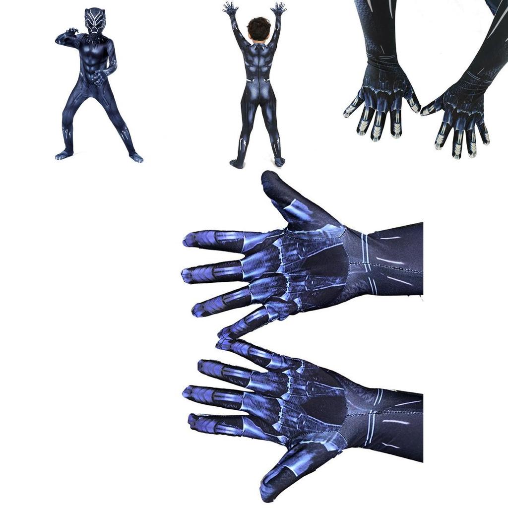 Premium Quality Black Panther Superhero Cosplay Jumpsuit For Adults And Kids