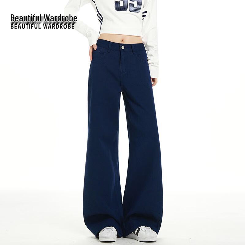 BEAUTIFUL WARDROBE Women's Loose High-Waist Flared Jeans