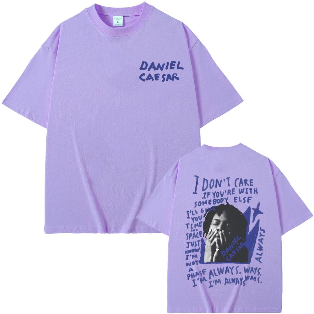 Daniel Caesar Never Enough Always Grafiskt tryck T-shirt Män Kvinnor Hip Hop Mode Oversize T-shirts Manlig Casual Bomulls T-shirt