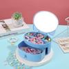 Kids' Double-Layer Cartoon Jewelry Box - Cute DIY Hair Accessory Storage with Drawer