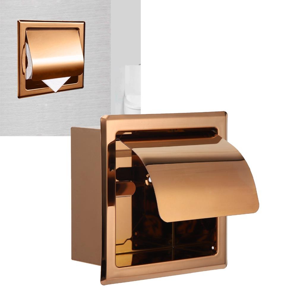 Portasciugamani in Acciaio Inossidabile Dispenser Carta Igienica Oro Rosa Bagno Cucina Lavanderia