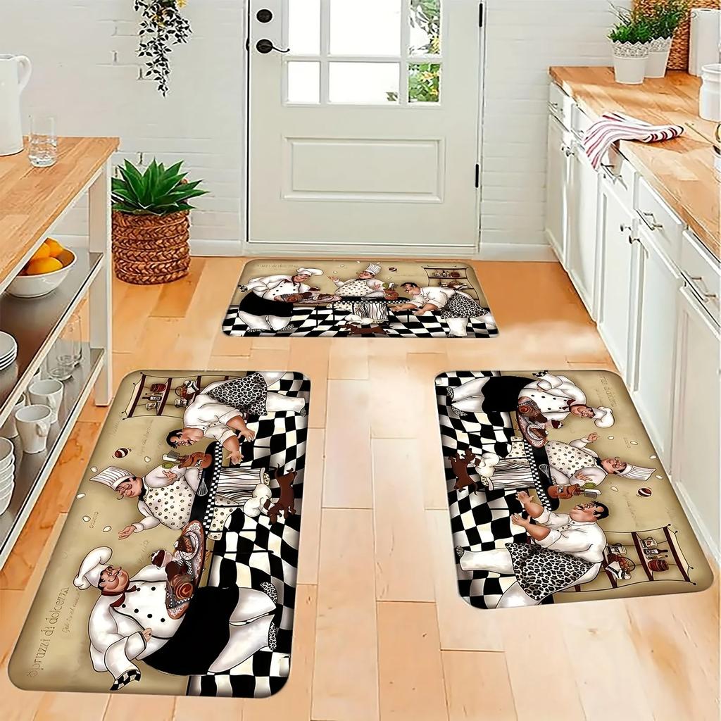1PC Coffee Pattern Home Door Mats Kitchen Rugs Non-Slip Pop Design Living Room Rugs Bath Mat Carpet for Home Sink Laundry Decor