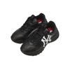 Disney X MLB Big Ball Chunky Cushioning, Slip Resistant, Lightweight Low Top Chunky Sneakers Unisex Black Sneakers 32SHCK011-50L