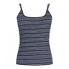 [Shop  ] Women S Dangara Double STrappy Layered Inner T ShirT wiTh builT In Cap lSl wSh 21233 Navy STripe
