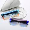 JYL Sunglasses One Piece Cross Border Uv Protection Color Block Rivet 8080