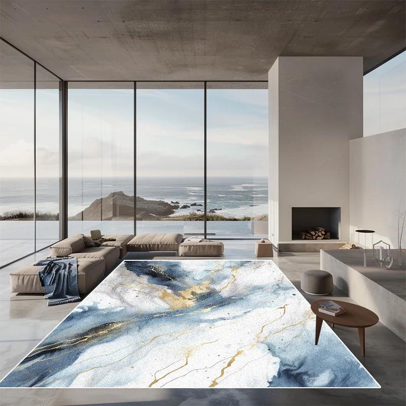 

Nordic Luxury Ink Wash Carpet Living Room Bedroom Decoration Large Area RugsLounge Office Sofa Area Non-slip Floor Mats 80x120cm