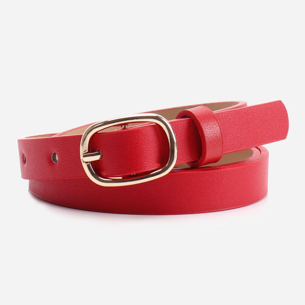 Womens Oval Pin Buckle Belt In Multi Colors For Jeans And Dresses