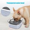 Pet Water Bowl No Spill 2L Spill Proof Clear Dog Water Bowl Anti Splash No Mess Cat Water Dispenser for Sloppy Messy Drinkers
