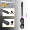 T7-T50 Torx Head Impact Screwdriver Bits 1/4" Hex Shank Magnetic No Hole Tamper Proof 6 Point Star Screw Driver Bits Power Tools