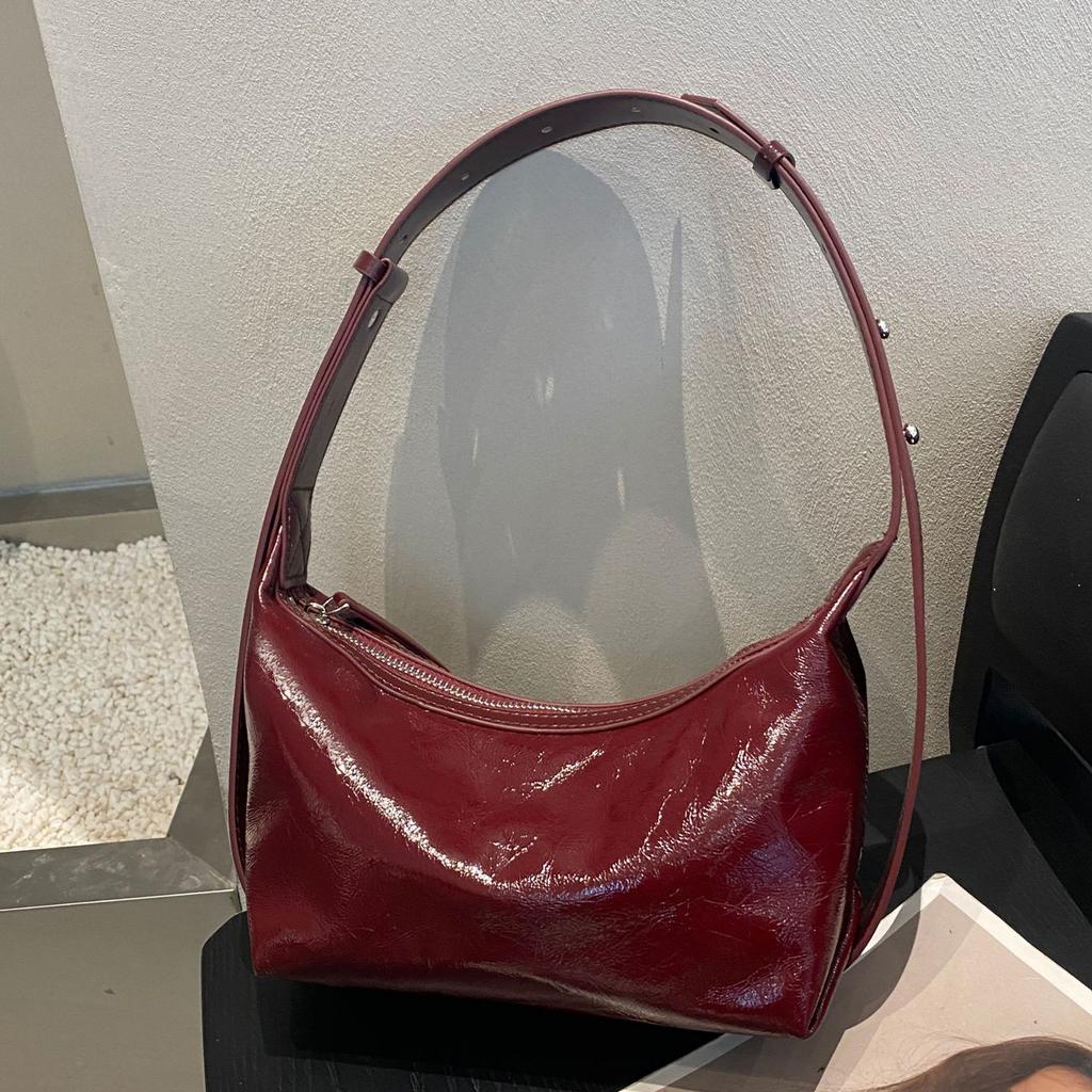 Damen-Knödelbeutel aus Rindsleder, Damen-Crossbody-Ledertasche, Praktische Pendlertasche, Weiche Ledertasche