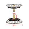 1Pcs Stainless Steel Replacement Strainer 79mm Kitchen Water Basin Sink Drainer Strainer Leach Basket Waste Plug Stopper Filter