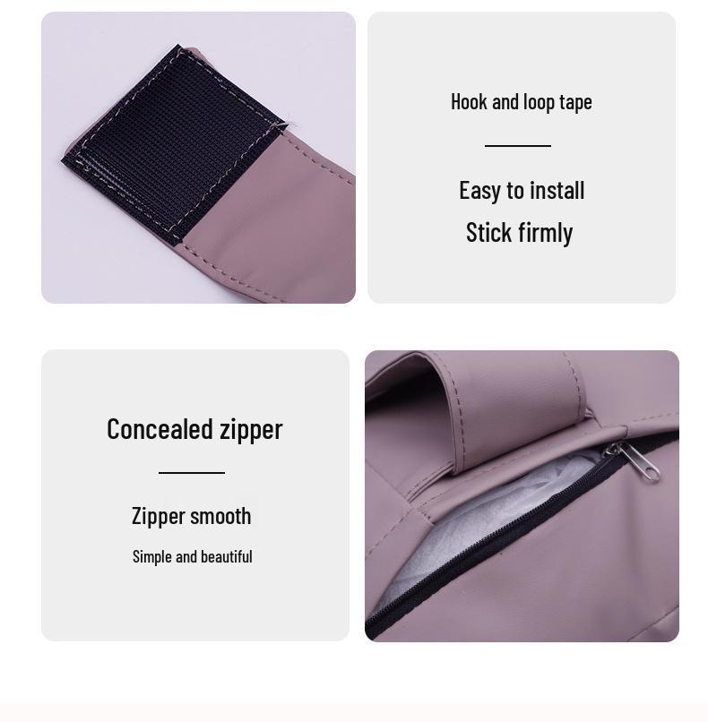 Car Headrest Neck Support Pillow, Artificial Leather Backrest Cushion, Car Accessory