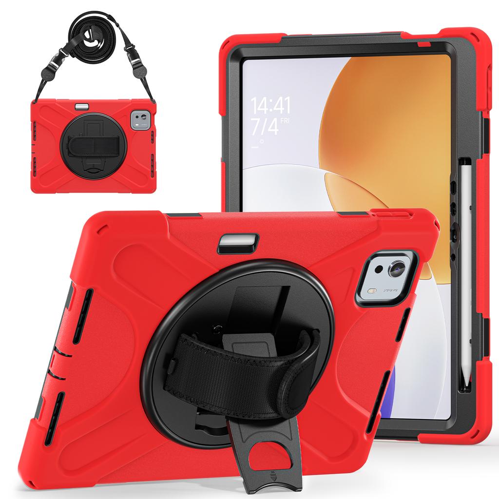 Rugged Stand Case Universal for Xiaomi Pad 7S Pro 12.5 2025 6S Pro 12.4 2024 24018RPACG 360 Rotating Cover with Shoulder Strap