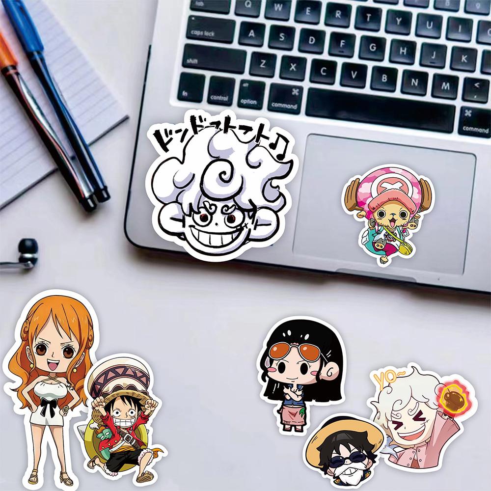 10/30/80pcs One Piece Japanese Anime Stickers Classic Manga Sticker Scrapbook Suitcase Phone Bike Luffy Zoro Cartoon Decals Toy