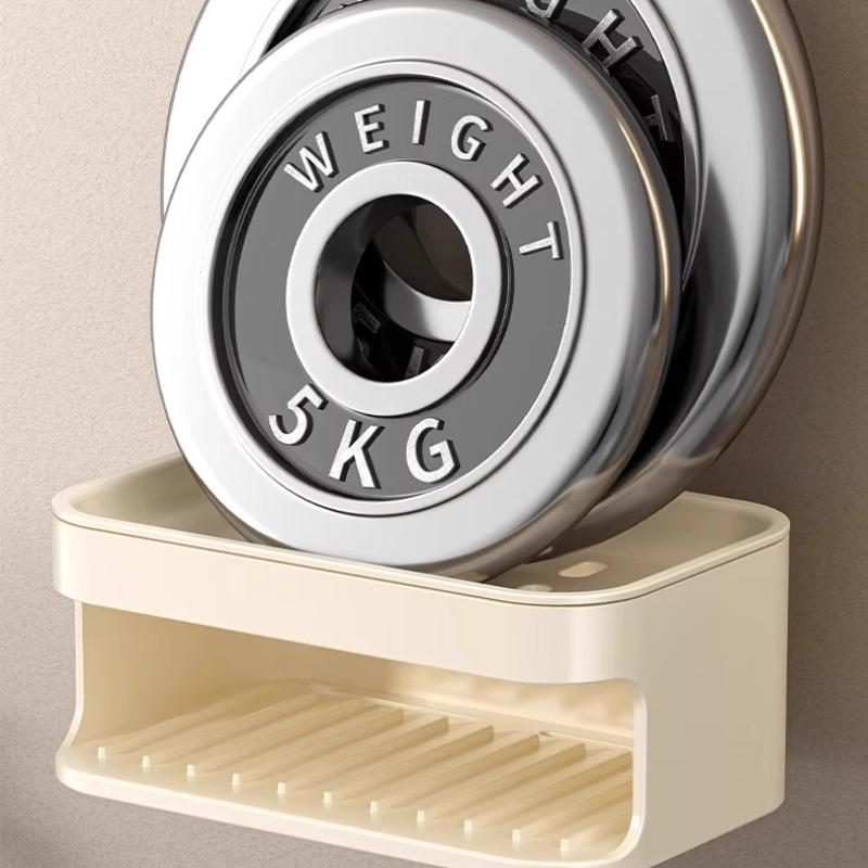 New Non Drill Wall Mounted Shower Rack Wall Mounted Soap Dish with Suction Cup Drainage Soap Holder for Bathroom Kitchen