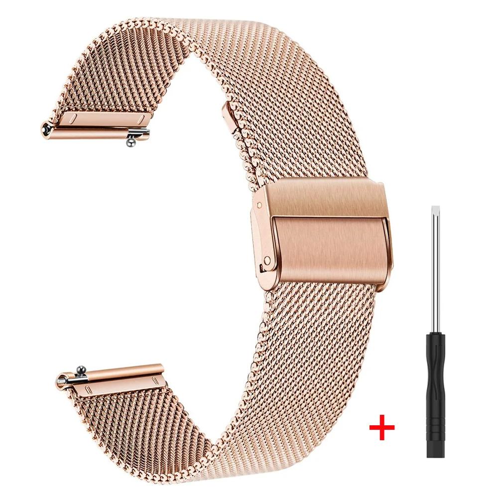 22mm Bands For Xiaomi Watch S4 Sport S3 S2 S1 Active Mi Watch Color 2 Stainless Metal Mesh Strap for Huawei GT 5 4 3 2 Pro 46mm