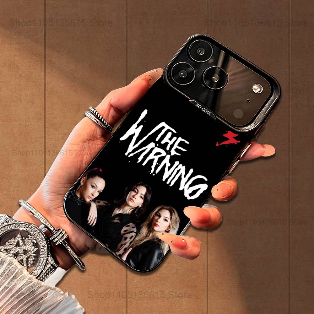 

Band T-THE W-Warning Rock Phone Case For iPhone 16,15,14,17,13,12,11,Mini,Pro,SE,XS,MAX,Air,Black Matte Silicone Cover iPhone14