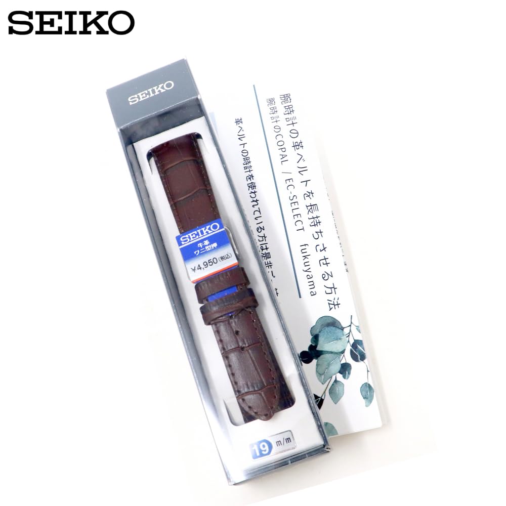 [Seiko]19mm Belt Cowhide Men's Dark BrownRS01C19BN