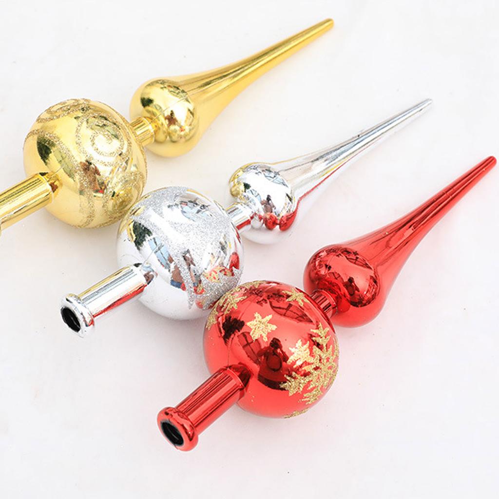Christmas Decorations Tree Plastic Toppers Ornaments Gourd Shape Decorative Party Supplies Christmas Tree Accessory