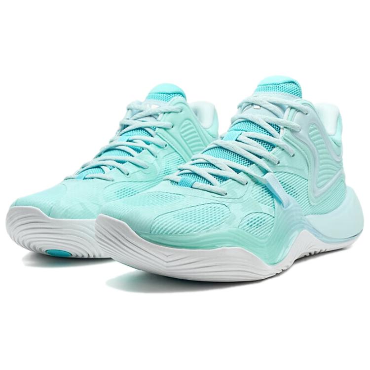 Xtep Battle 3 Trendy Fashion TD-V2 Durable Lightweight Mid-Top Basketball Shoes Men Sneakers Sky-Blue Cloud-Blue Forget-Me-Not-Blue 975319120003-5