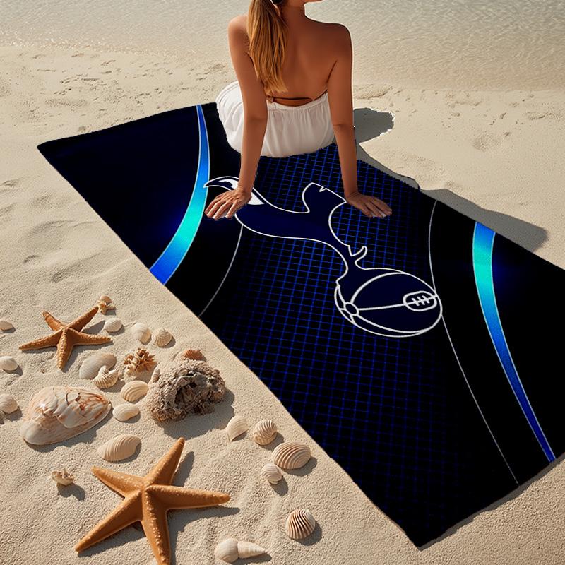 Toalla de Playa de Microfibra del Tottenham Hotspur Football Club, Ligera y de Secado Rápido, para Viajes de Verano, Esencial para la Playa, Piscina